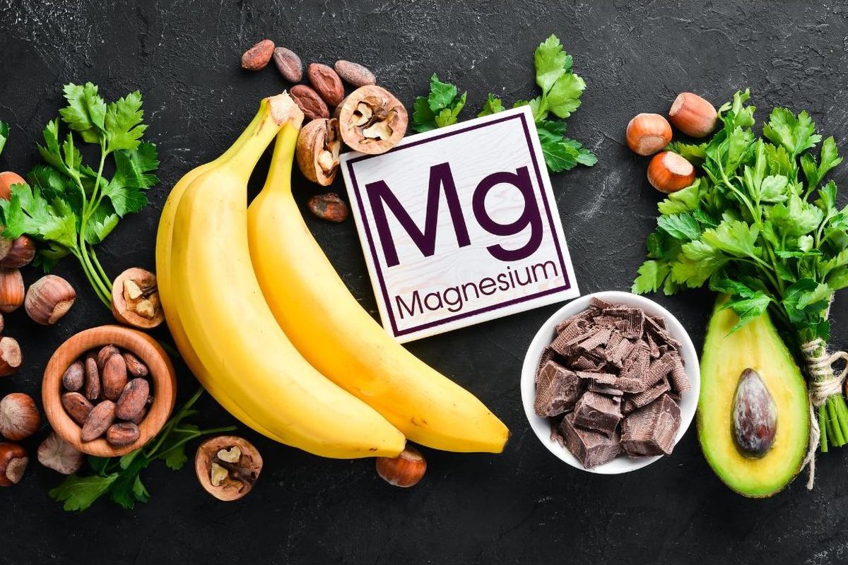 Magnesium-rich foods like bananas, avocado, nuts and green leafy vegetables