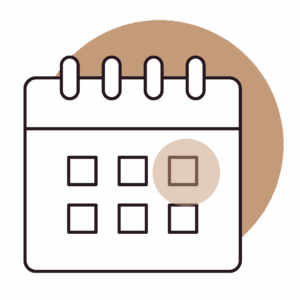 Calendar icon with highlighted date, representing how to book a consultation at Transcend Headache Clinic.