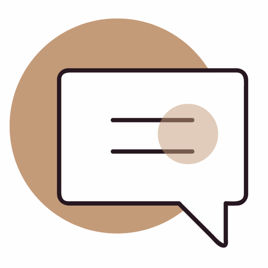 Message icon representing the option to contact the care team at Transcend Headache Clinic.