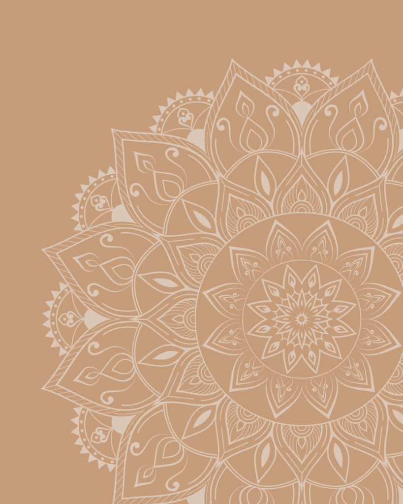 Terracota and cream mandala brand pattern used by Transcend Headache Clinic