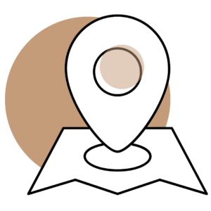 Map pin icon, representing Transcend Headache Clinic’s service area in ND, MN, and SD.