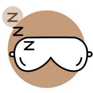 Sleep mask icon representing headaches associated with sleep disorders at Transcend Headache Clinic.