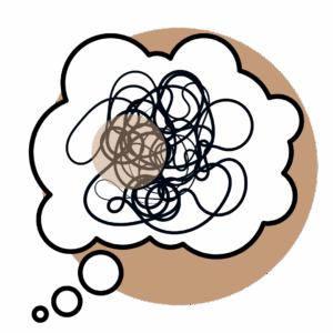 Stress cloud icon representing headaches related to stress, anxiety, or depression at Transcend Headache Clinic.